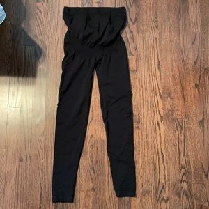 Black highwaist/ fold over maternity leggings. Never worn/NWOT.